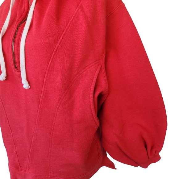 Free People High Road Pullover 1/4 Zip Hoodie Over-Sized Women's Size XS - Picture 6 of 11